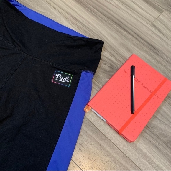 PINK | Black and Blue Sport Yoga Leggings with Details on Side Size Medium​​ - Picture 6 of 9